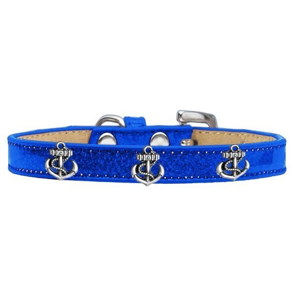 Silver Anchor Widget Dog CollarBlue Ice Cream Size 14, Mirage Pet Products, Mfr#: 633-22 BL14